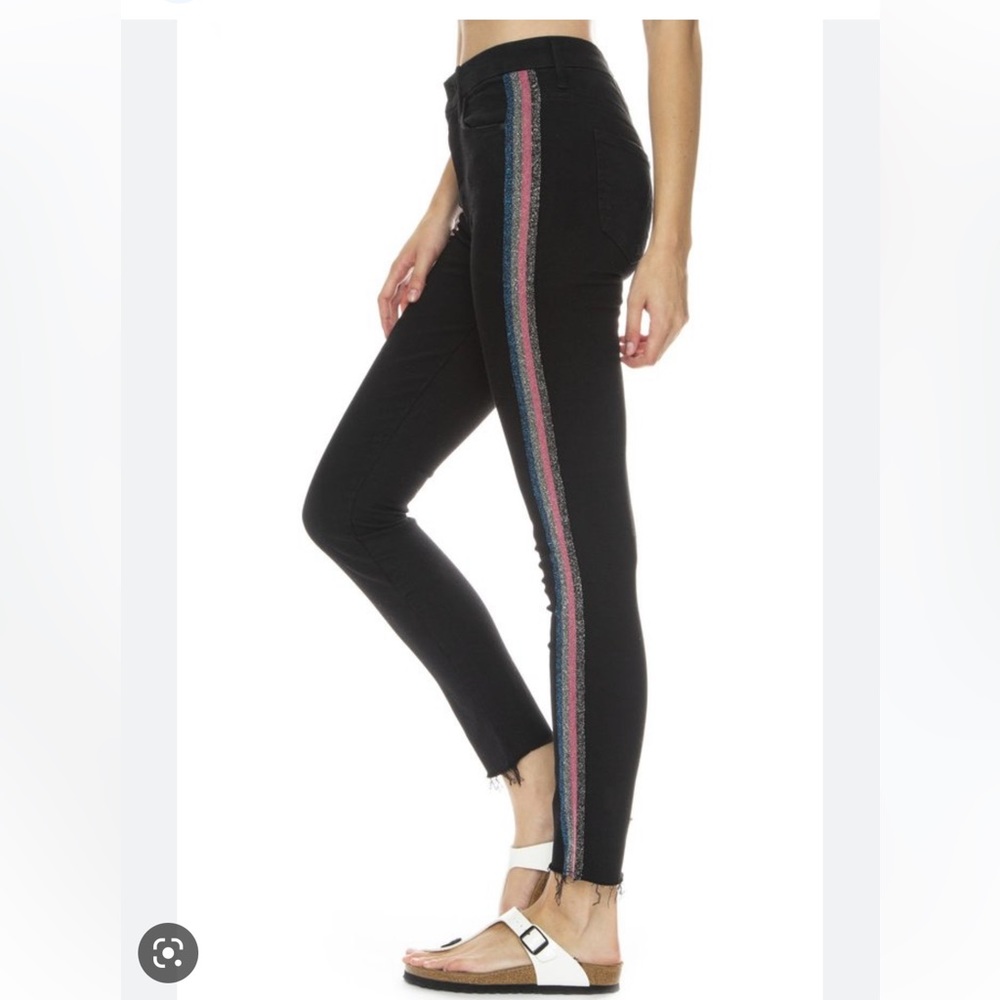 🎉HP X 2!🎉 Mother High Waisted Looker Ankle Fray in Guilty Glitter Racer